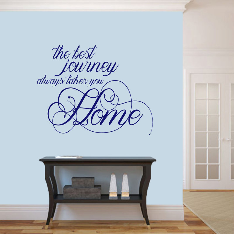 Ensemble de 2 adhésifs décoratifs The Best Journey Always Takes You Home, Bleu marine