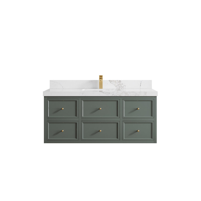 Ensemble de meuble-lavabo simple 48 po Roswell, Calacatta Nuvo