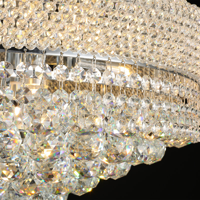 Kenshia Crystal Flush Mount, Chrome