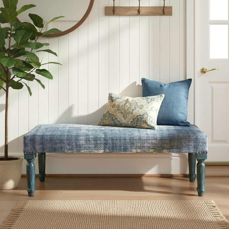 Banc rembourré bleu Mund