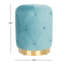 Repose-pieds standard rond touffeté 14,5" velours Skye-1915617053