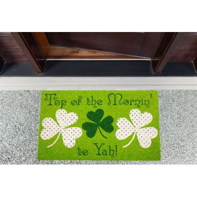 Robertsdale Non-Slip Floral Doormat