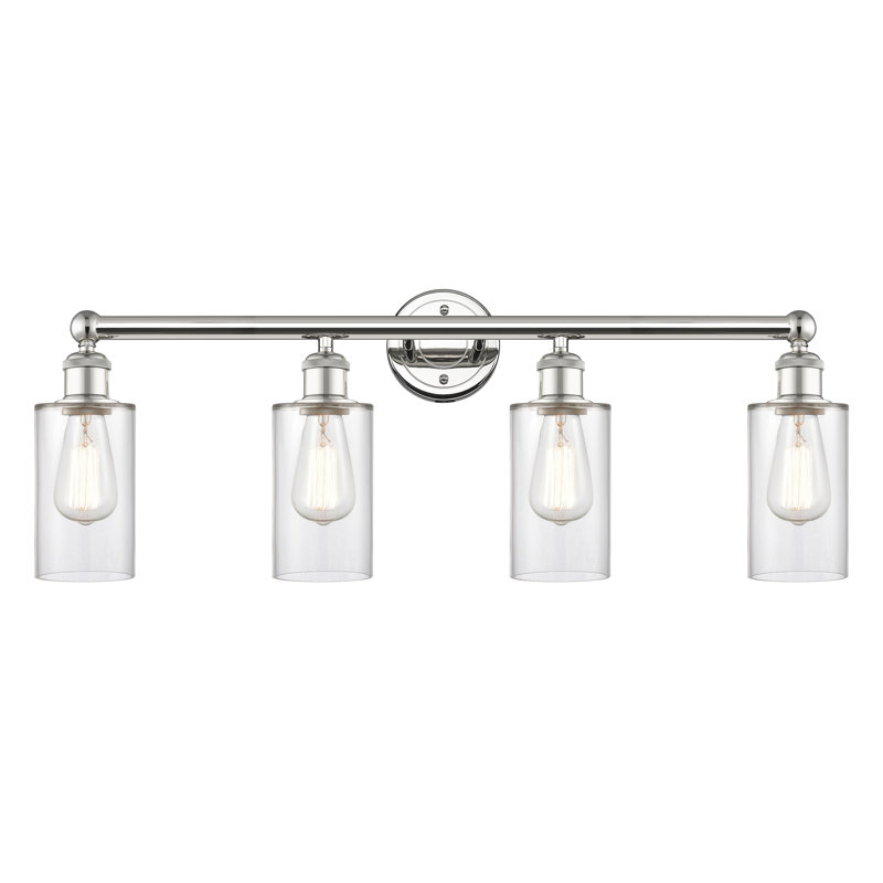 Caldello 4 - Light Dimmable Vanity Light, Clear, Polished Nickel