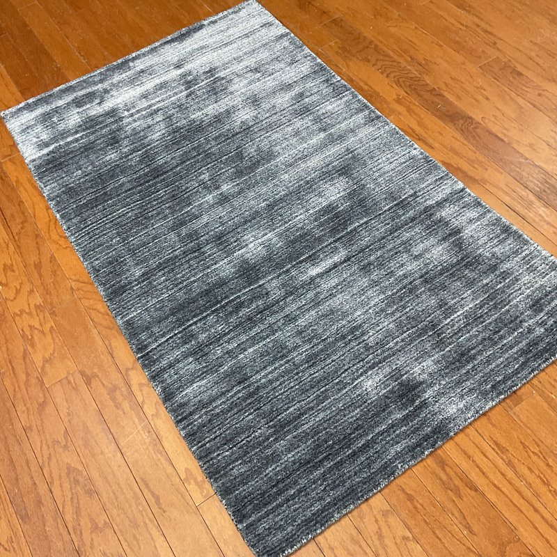 Rectangle Hand Knotted Silk Area Rug, Rectangle 3' x 5'