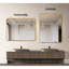 Miroir mural doré de 22 po x 30 po pour décoration de salle de bain - verre de 4 mm de hauteur, cadre principal rouille et remplissage en aluminium-1192149782