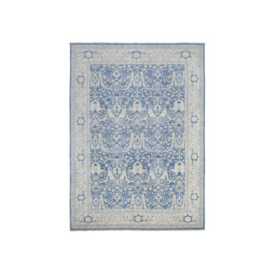 Tapis blanc en laine douce noué à la main 9 pi 8 po x 13 pi 5 po C3828D9C3BC6434284DC706B4D5A9415