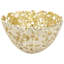 Ensemble de bols décoratifs en aluminium et feuille d'or en aluminium avec détails blancs