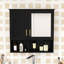 Armoire de salle de bain murale avec tablettes réglables, porte à fermeture en douceur et miroir haute définition-1755929492