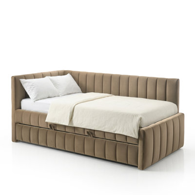 Elix Upholstered Channel Tufting Daybed With Trundle