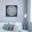 «Blue Textured Medallion» par Silvia Vassileva, art mural sur toile-538687989