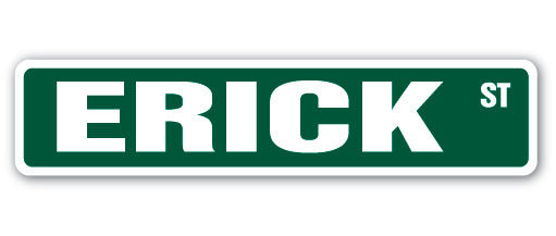 Plaque de rue Erick en plastique robuste 6 po x 24 po