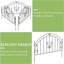 45cm H x 60.7cm W Black Metal Fencing Panels