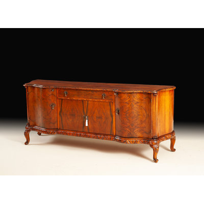 Original Italian Antique Serpentine Buffet