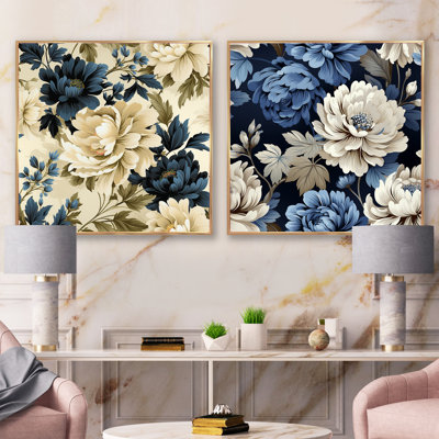 Osterman - Ensemble de 2 collages floraux carrés