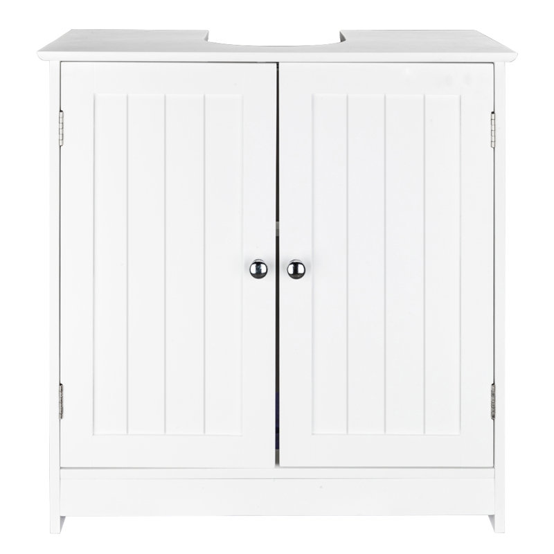 Armoire de rangement pour meuble-lavabo avec rangement blanc
