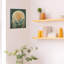 Boho vert art mural lys de la vallée impression photo Boho décoration murale pour bureau à domicile chambre salon 8 x 10 pouces toile encadrée