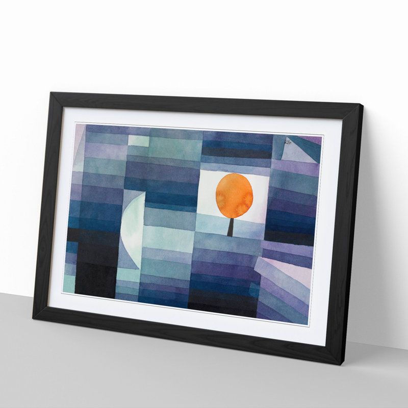 The Harbinger of Autumn by Paul Klee - Picture Frame Painting, 48cm H x 65cm W x 2cm D, Black
