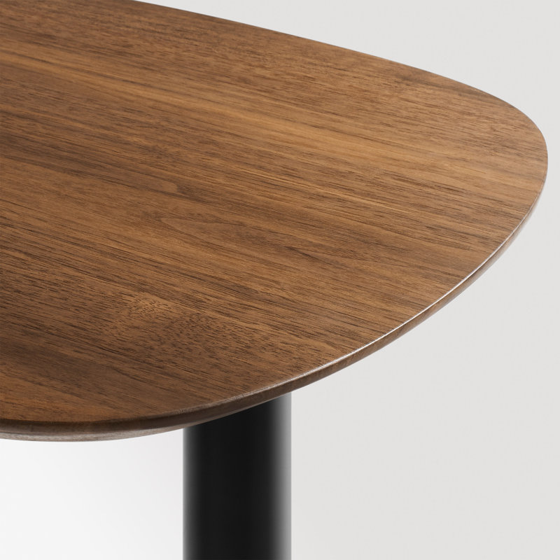Table de bout Swole, Noyer / noir, 20" H x 20" W x 15" D