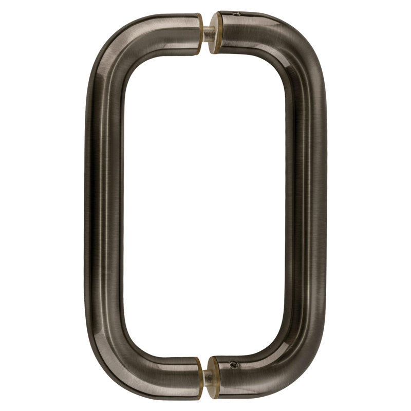 Poignée de porte tubulaire standard de 8 po à entraxe de 1 po de diamètre, laiton noir antique