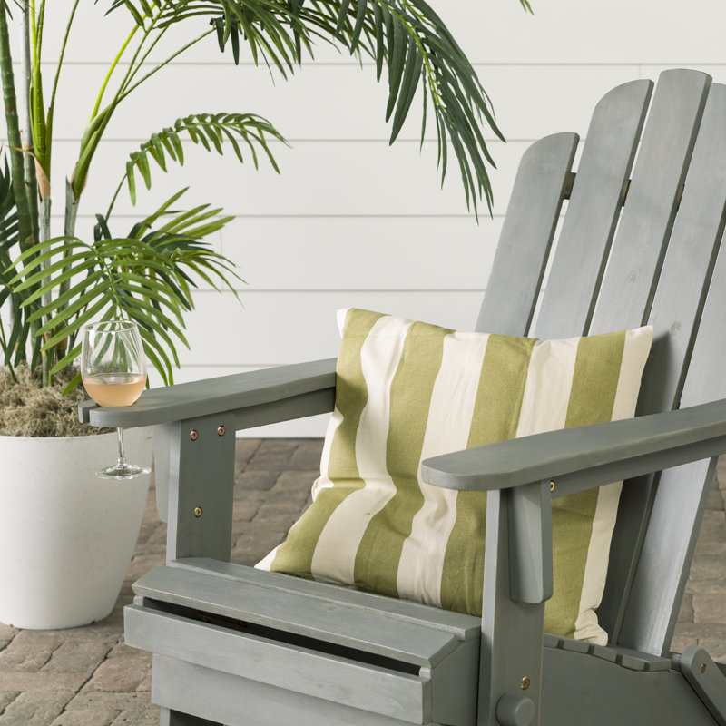 Blackwell Acacia Foldable Outdoor Adirondack Chair, Gray Wash