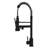 19" Matt Black Kitchen Faucet With Modern Look - Stainless Steel 304, Ideal For Home Bathrooms 304 Construction, Design Kitchens-1927916964