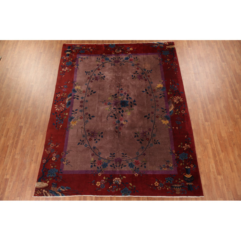 Tapis oriental Art Deco 9 x 12