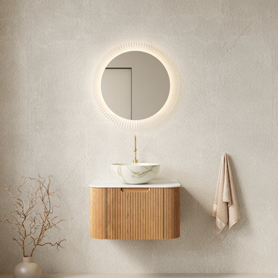 Meuble-lavabo en bois naturel 24 po