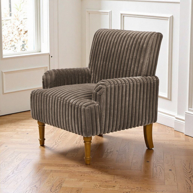 Chaise avec accoudoirs UnaMara, Café noir