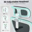 Chaise de bureau ergonomique avec appui-tête et soutien lombaire réglable, conception à haut dossier pour un confort maximal et une correction de la posture, blanc et noir-1981646317
