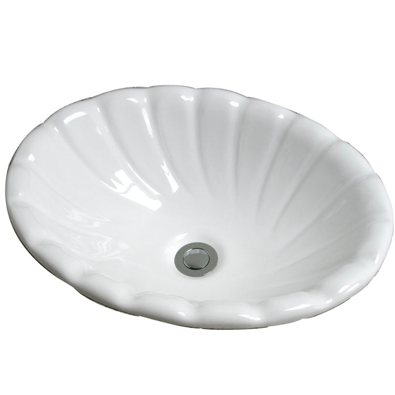 Barclay Corona 14'' Vitreous China Circular Bathroom Sink with Overflow, White
