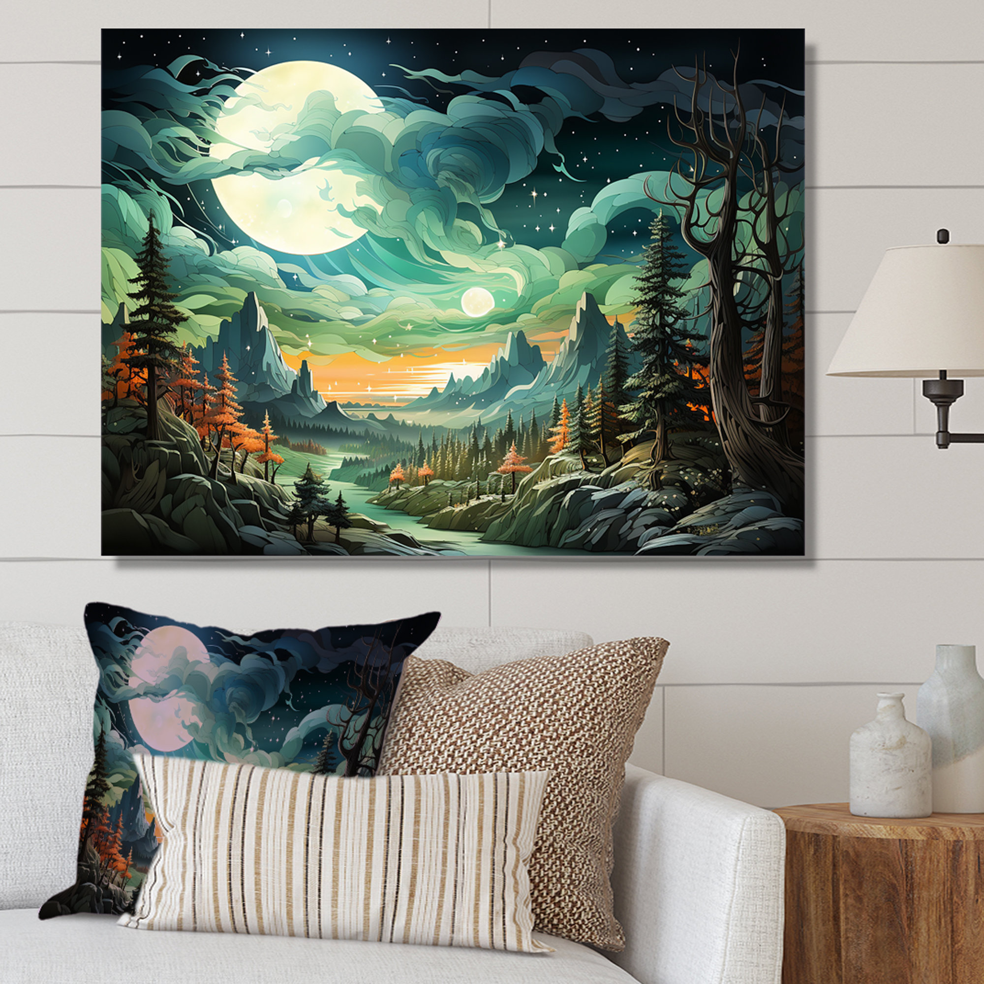Mountain Majesty Cloud Forests I - Forest and River Wall Art Millwood Pines Overall Size: 34\, image size:2000x2000