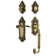 Nostalgic Warehouse Victorian Plate C Grip Handleset with Single Cylinder Deadbolt and Swan Lever