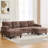 U-shaped Sectional Sofa 103.5" Chenille Fabric Couch with Dual Chaise Lounges, Storage Pockets and Armrest Pillows for Living Room-713185816