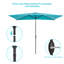 Parasol d'extérieur rectangulaire en aluminium 10 x 7 pi Mirela pour terrasse, bord de piscine et patio-966478462