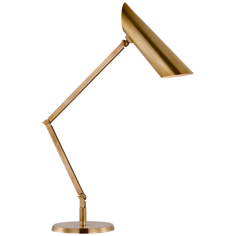 Bravo Desk Table Lamp, Hand Rubbed Antique Brass