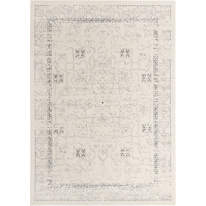 Tapis traditionnel Mekalah beige oriental, Rectangle 10 pi x 14 pi