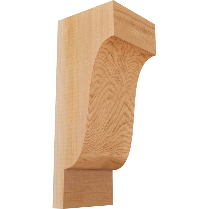 Newport Corbel, H 14 po x l 5,5 po x P 6 po, Cèdre rouge, Lisse