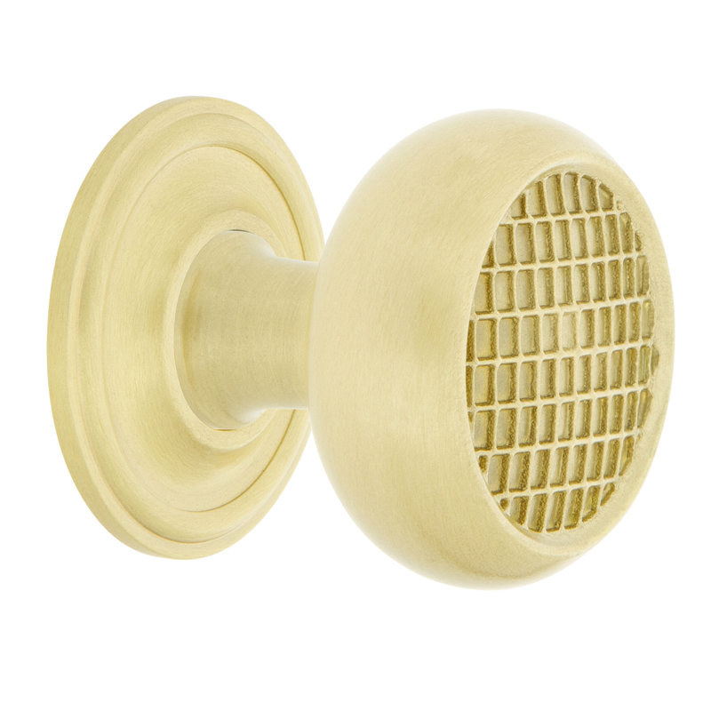 Craftsman 1 3/8" Diameter Round Knob, Satin Brass