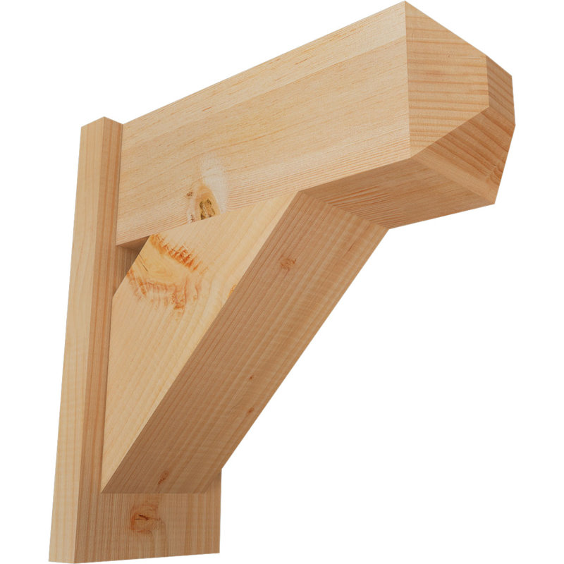 Artisan traditionnel en bois rustique, P 18 po x H 18 po, Sapin Douglas de 7 1/2 po (lisse)
