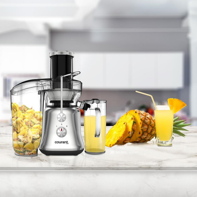 Upscale-design Whole Fruit Juicer, 3.35" X-Large feeding tube, 800 Watts includes X- Large Stylish accessories