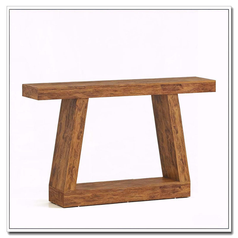 Table d'entrée à deux niveaux avec plateau épais