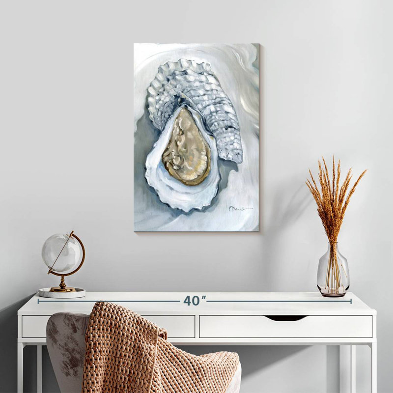 Brampt Oysters Close Up I White, 24" H x 16" W