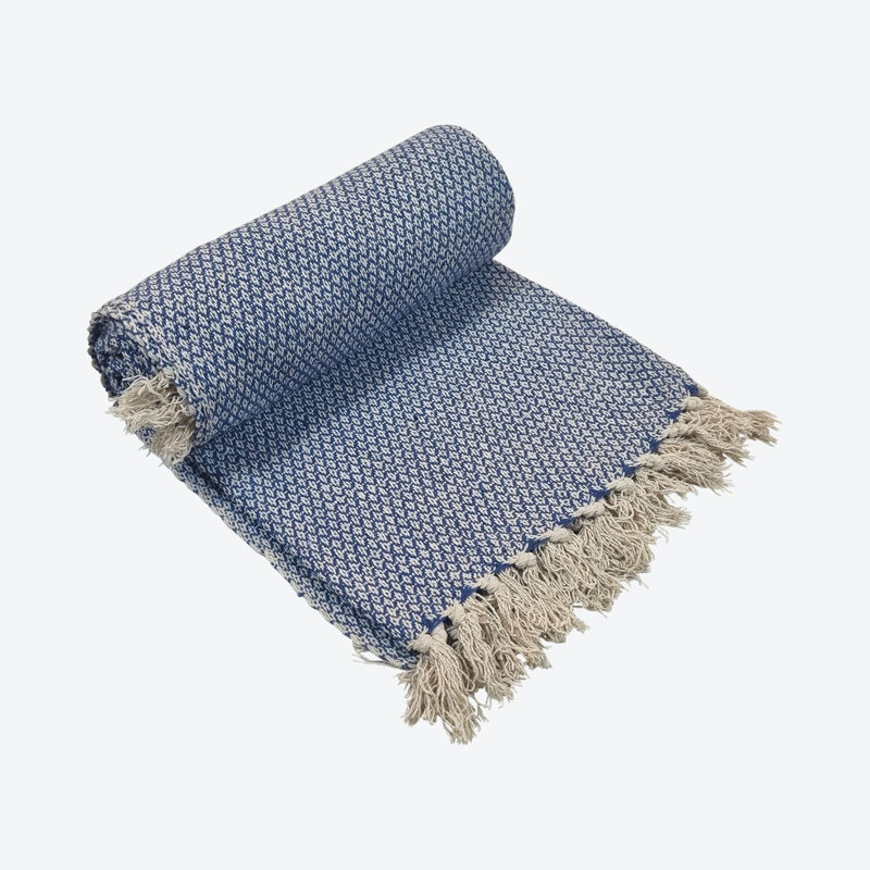 Thibodeau Throw Blanket, Dark Blue