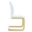 Chaise de salle à manger de luxe en polyuréthane blanc 8 pièces-762083637-762083638
