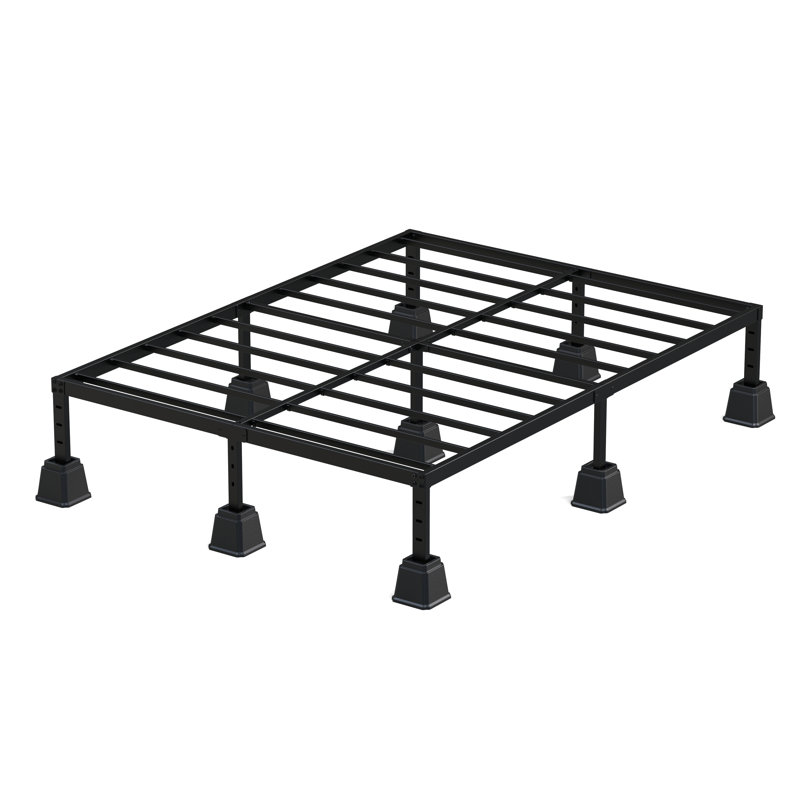 Ensemble de 9 élévateurs de lit robustes, H 4,9 po x l 6,3 po x L 6,3 po, Noir, noir, noir, noir
