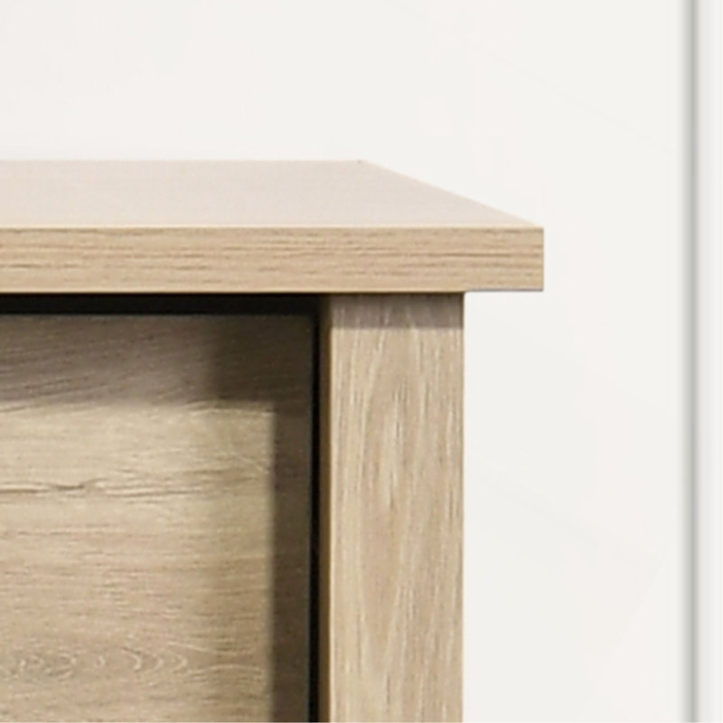 Commode à tiroirs et commode avec poignées, Chêne clair