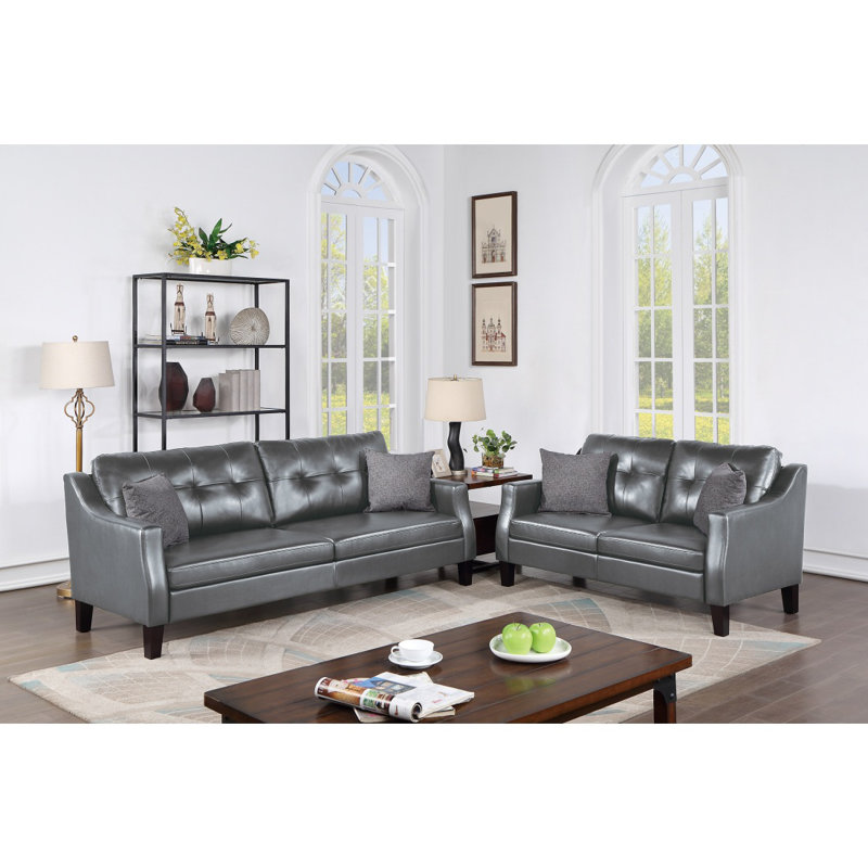 Ensemble de canapés 2 pièces Modern Modern, Gris
