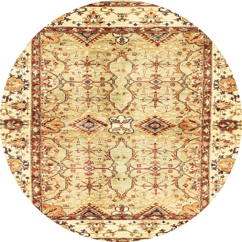 Abstract Indoor Rug, Round 4'