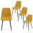 Fahie 4 - Person Dining Table Sets With 35'' Round Table & 4 Upholstered Fabric Chairs-98980742