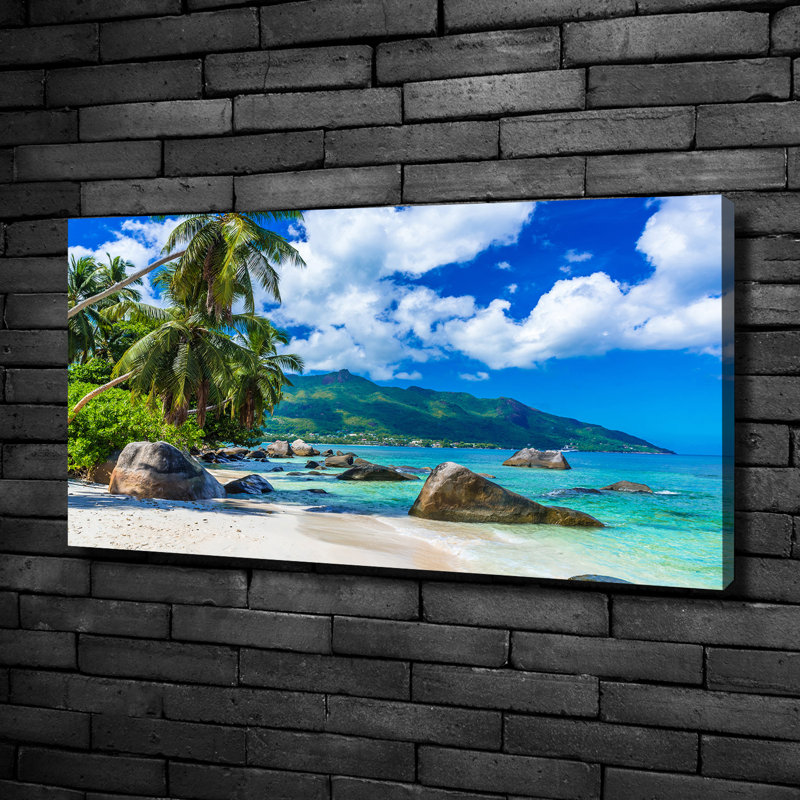 Seychelles Beach - Wrapped Canvas Print